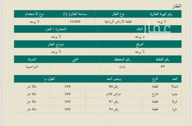 أرض للبيع في شارع ابوموسى الاشعري, حي الزهور, مدينة القويعيه, منطقة الرياض صورة 3