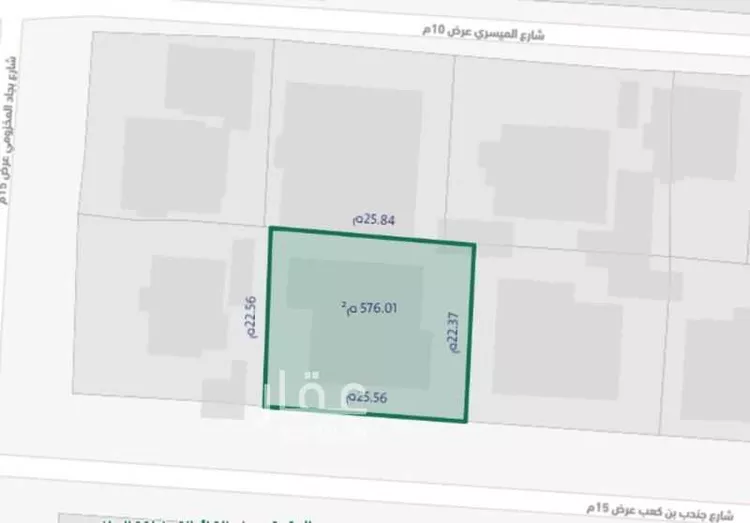 أرض للبيع في شارع بجاد المخزومي, حي الضباط, مدينة الرياض, منطقة الرياض صورة 3