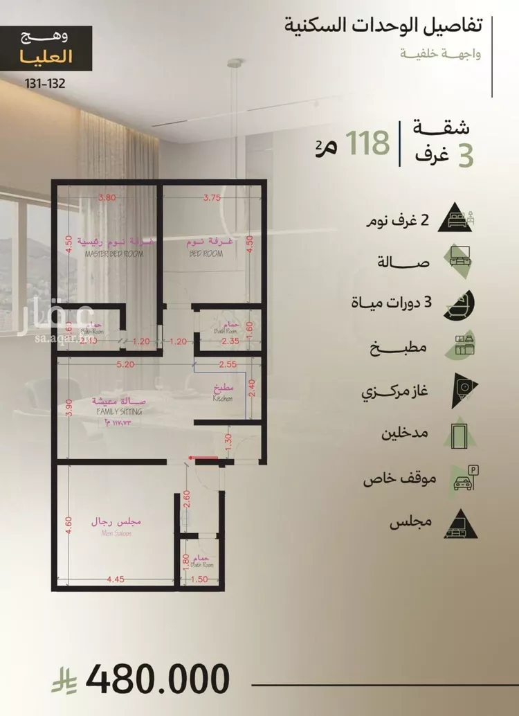شقة للبيع في شارع محمود اسكندراني, حي أبحر الجنوبية, مدينة جدة, منطقة مكة المكرمة صورة 2