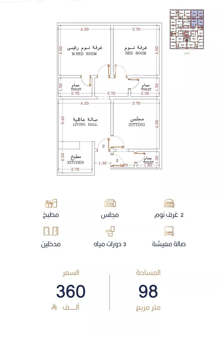 شقة للبيع في شارع أبي الغنائم الحسيني, حي الربوة, مدينة جدة, منطقة مكة المكرمة صورة 3