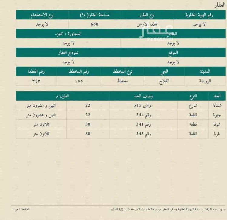 أرض للبيع في شارع الفلاح 41 ، حي الوادي ، الرويضة ، القويعية صورة 3