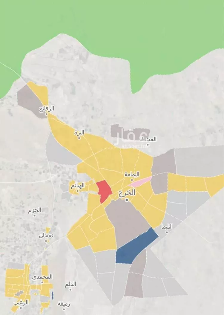 أرض للإيجار في شارع العباس بن زيد ، الخرج ، الخرج