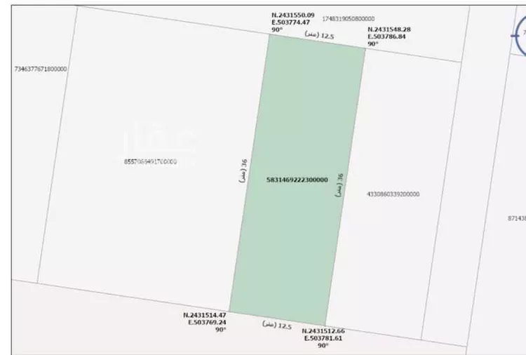 أرض للبيع في شارع 5581051, حي الجزيرة, مدينة جدة, منطقة مكة المكرمة