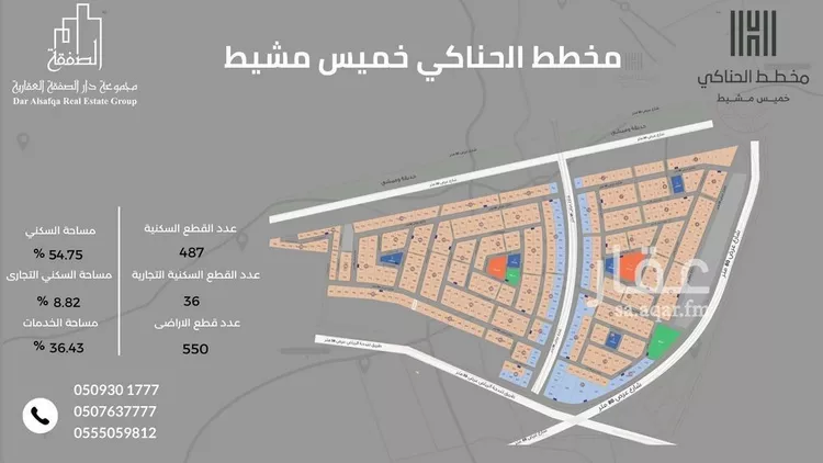 أرض للبيع في شارع طريق الامير سلطان , حي غرناطة, مدينة خميس مشيط, منطقة عسير