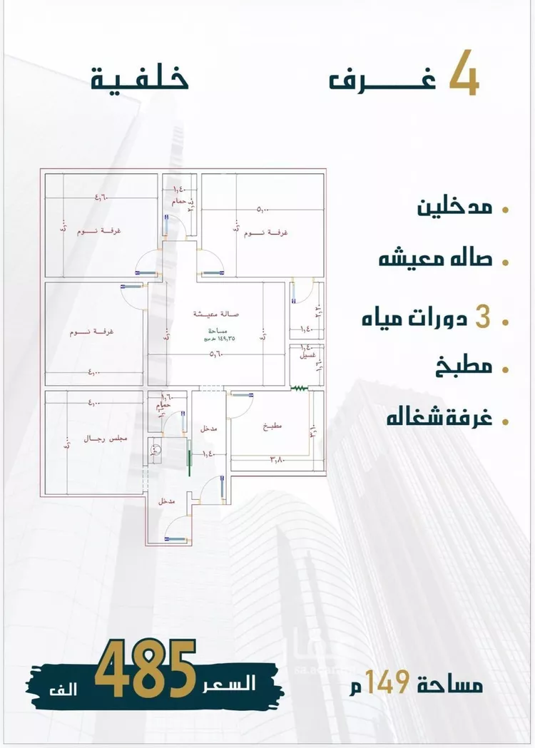 شقة للبيع في شارع الامير عبدالمجيد, حي الصواري, مدينة جدة, منطقة مكة المكرمة صورة 5