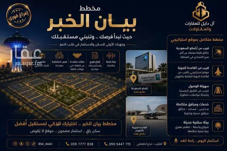 أرض للبيع في شارع 30 غرب العزيزية, حي المها, مدينة الخبر, المنطقة الشرقية 7