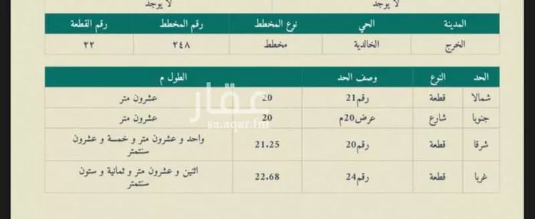 أرض للبيع في شارع 18005205, حي الخالدية, مدينة الخرج, منطقة الرياض