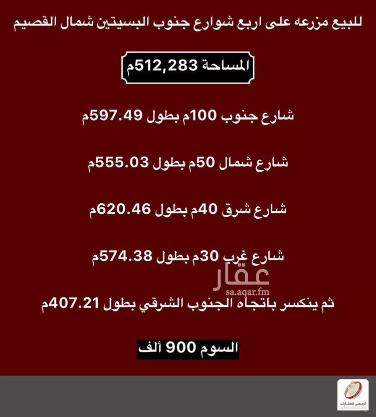 مزرعة للبيع في شارع لا يوجد اسم, حي البسيتين, مدينة البسيتين, منطقة القصيم