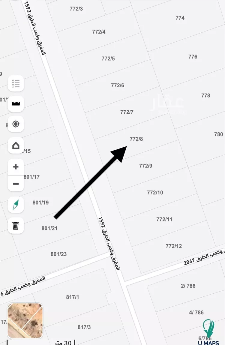 أرض للبيع في شارع المفرق وكمب الطرق 1592, حي الليوان, مدينة بريدة, منطقة القصيم