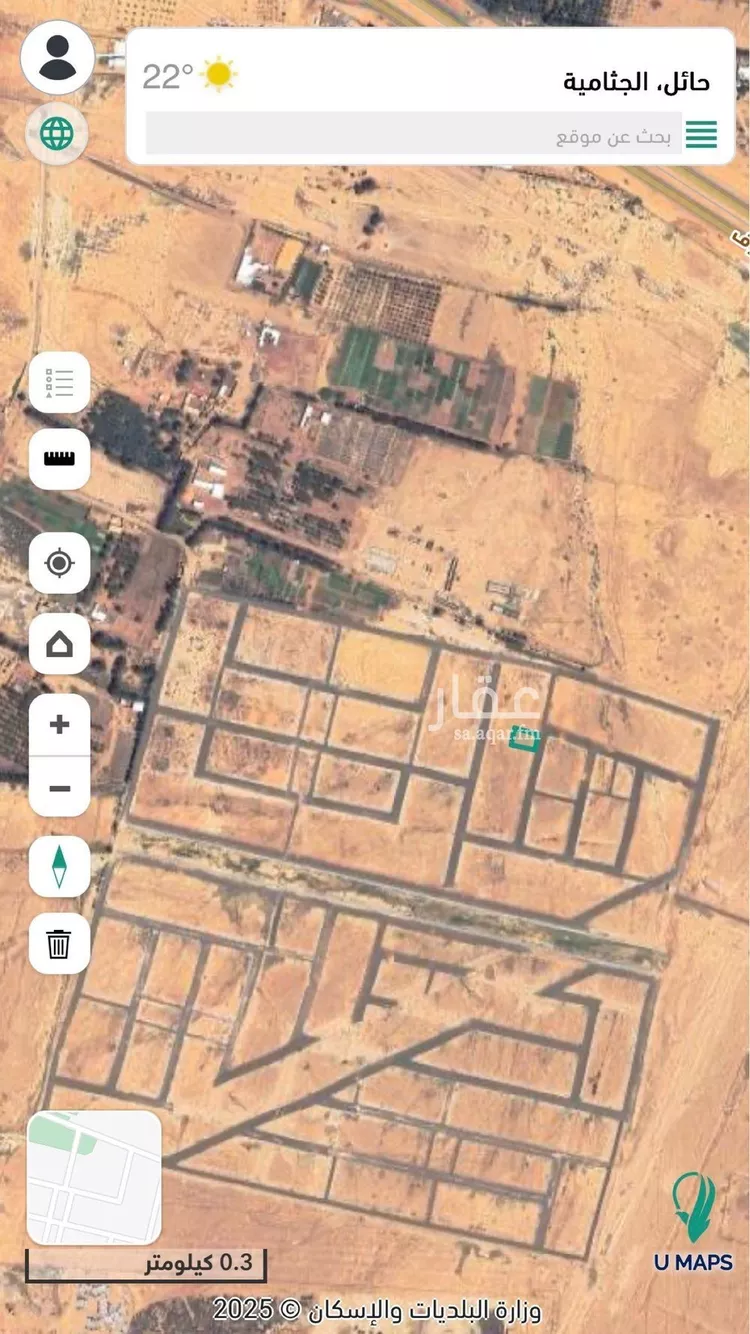 أرض للبيع في حي قرية الجثامية, مدينة حائل, منطقة حائل