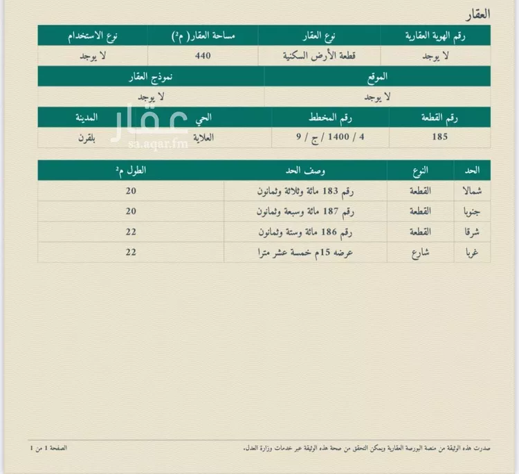 أرض للبيع في شارع 203 الشاطئ, حي الشاطئ, مدينة بلقرن, منطقة عسير صورة 2