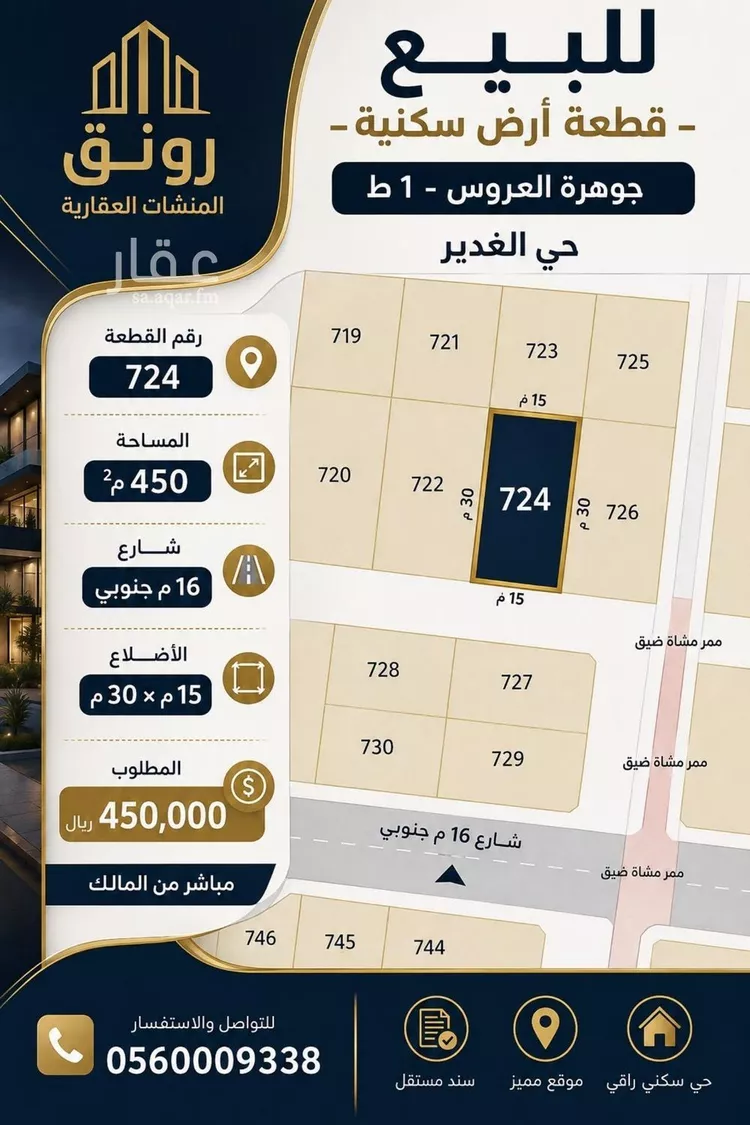 أرض للبيع في حي الغدير, مدينة جدة, منطقة مكة المكرمة