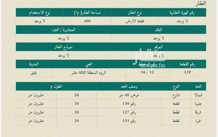 Land for Sale in Buqayq Ar Rabwah