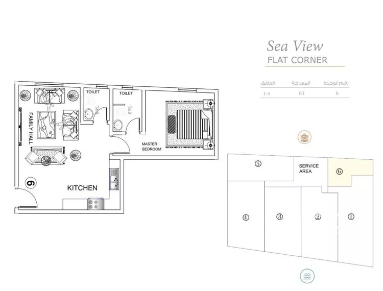 شقة للإيجار في حي البحر, مدينة الخبر, المنطقة الشرقية صورة 2