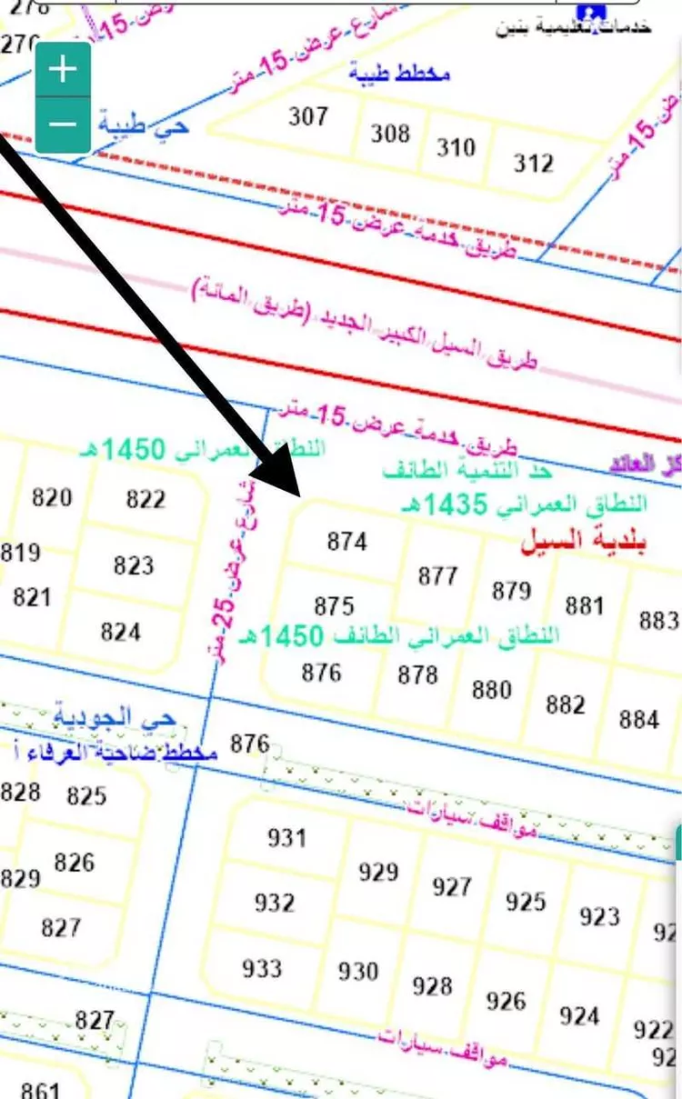 أرض للبيع في شارع 100, حي الجودية, مدينة الطائف, منطقة مكة المكرمة