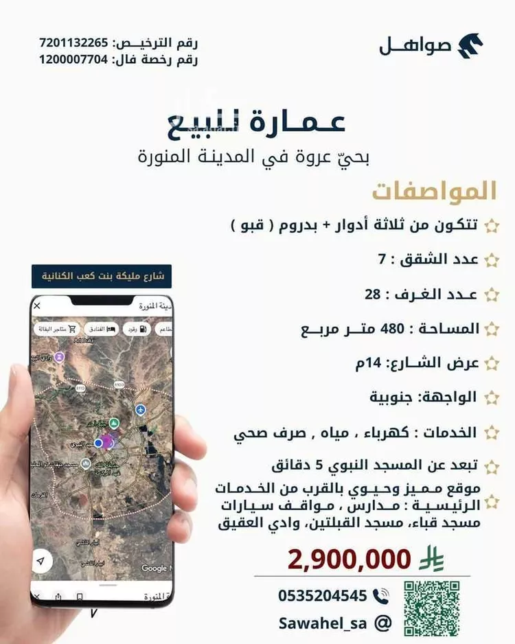 عمارة للبيع في شارع مليكه بنت كعب الكنانيه, حي عروة, مدينة المدينة المنورة, منطقة المدينة المنورة