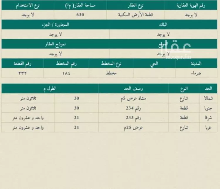 أرض للبيع في حي مركز السيباني (أ), مدينة السيباني, منطقة الرياض