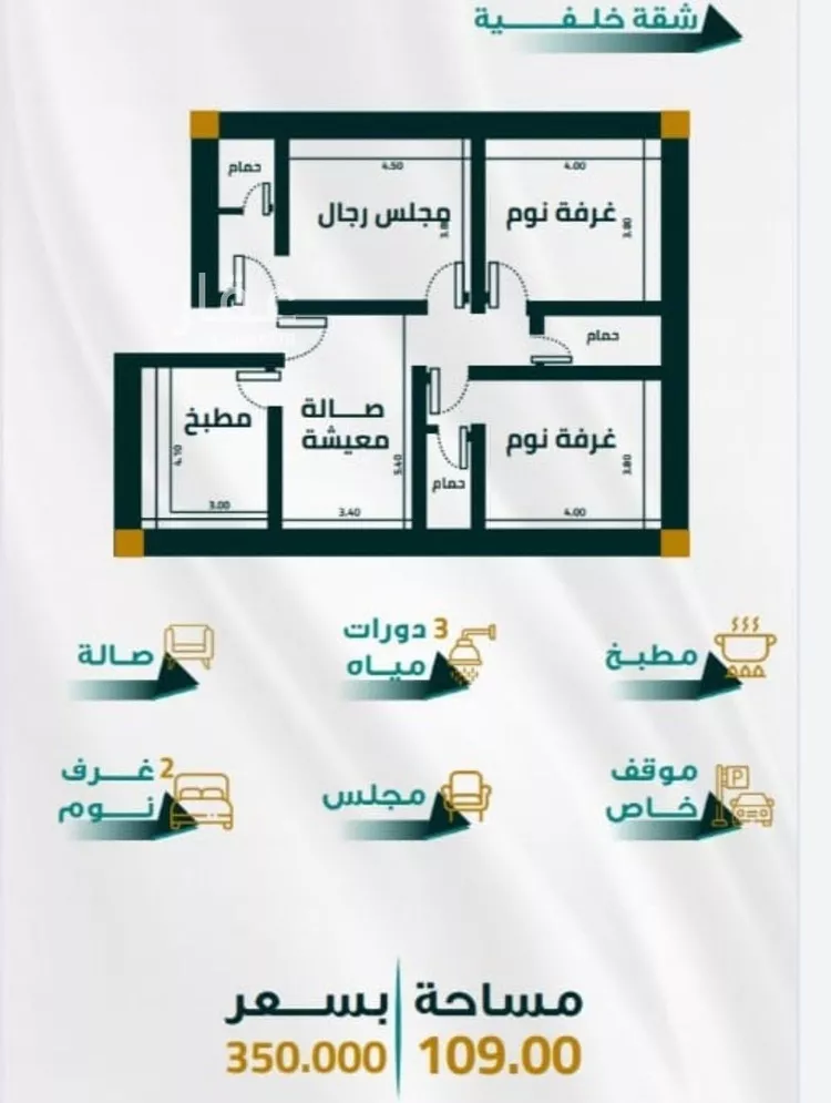 شقة للبيع في شارع ابو ذر الغفاري, حي الفيحاء, مدينة جدة, منطقة مكة المكرمة