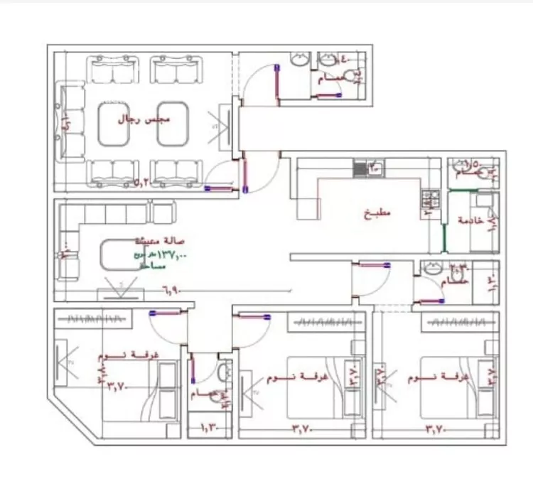 شقة للبيع في شارع عبدالله ابن مرداد, حي الربوة, مدينة جدة, منطقة مكة المكرمة