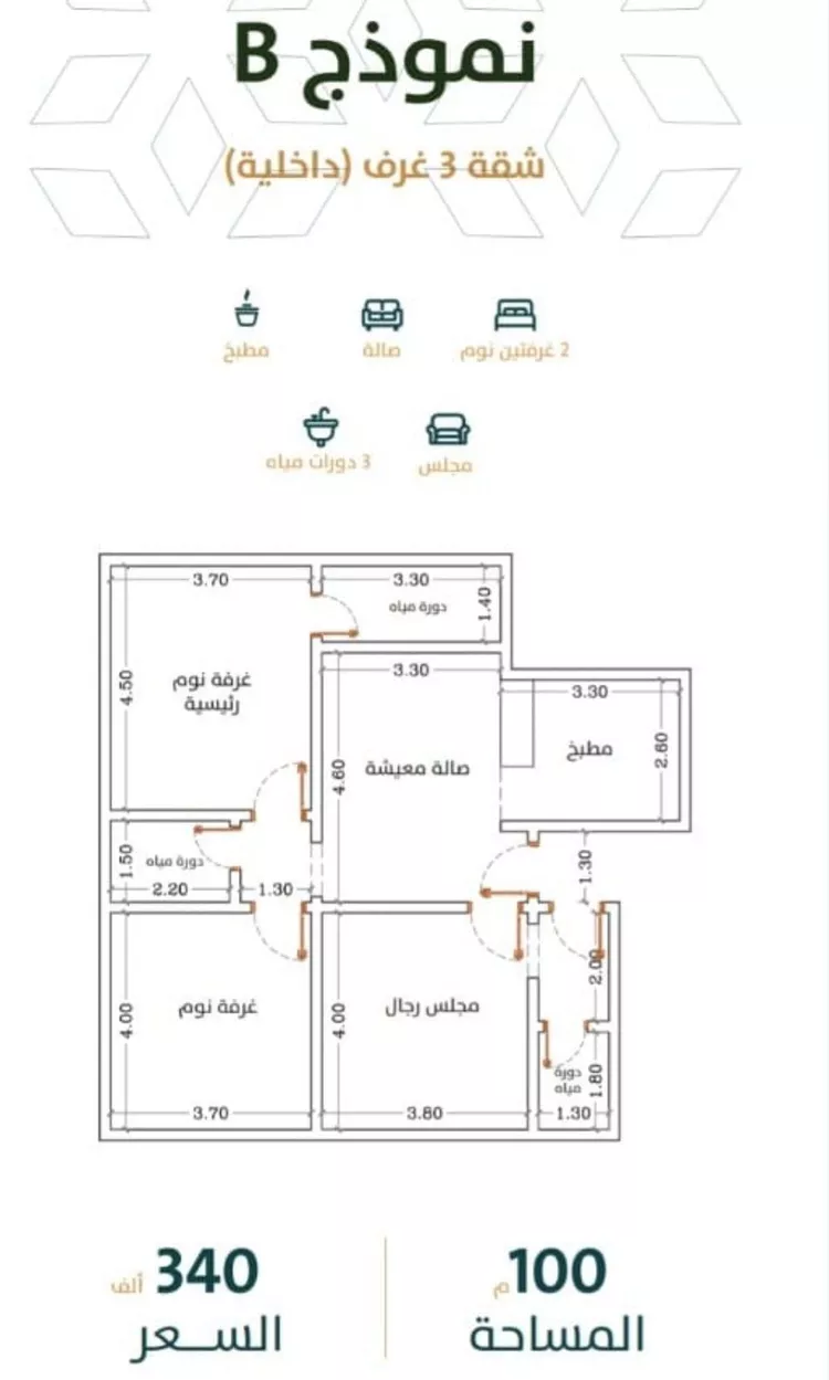 شقة للبيع في شارع الخليفة المأمون, حي الربوة, مدينة جدة, منطقة مكة المكرمة