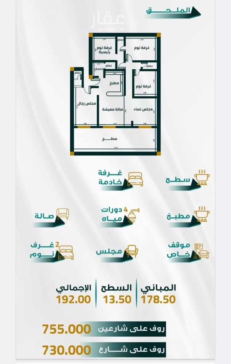 شقة للبيع في شارع ابو ذر الغفاري, حي الفيحاء, مدينة جدة, منطقة مكة المكرمة صورة 2