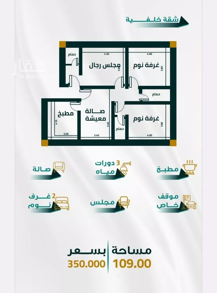 شقة للبيع في شارع ابو ذر الغفاري, حي الفيحاء, مدينة جدة, منطقة مكة المكرمة صورة 2