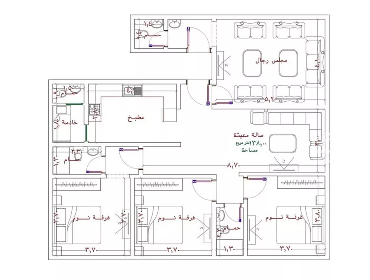 شقة للبيع في شارع شمس الدين البابلي, حي الربوة, مدينة جدة, منطقة مكة المكرمة