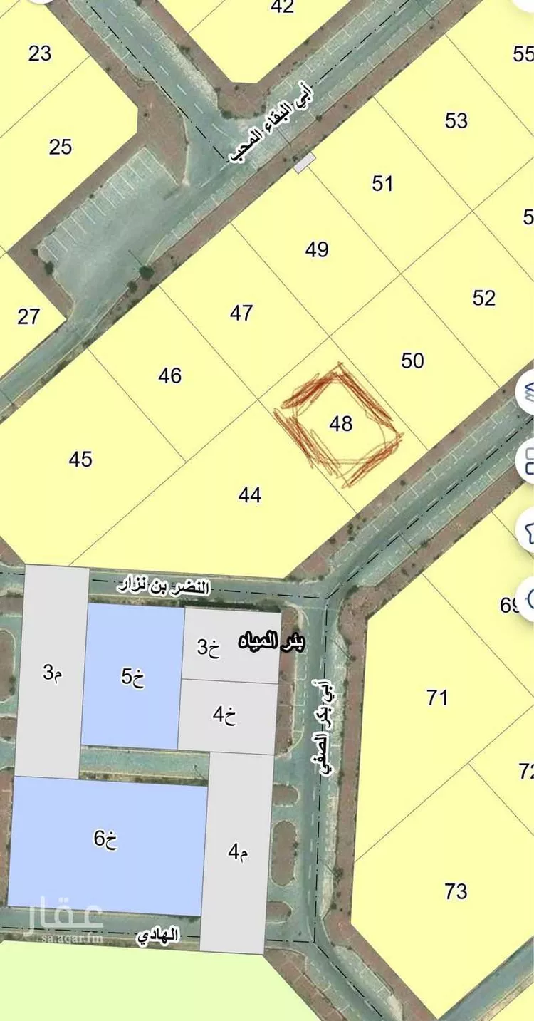 أرض للبيع في شارع أبي بكر الصفي, حي الوسام, مدينة الظهران, المنطقة الشرقية صورة 2