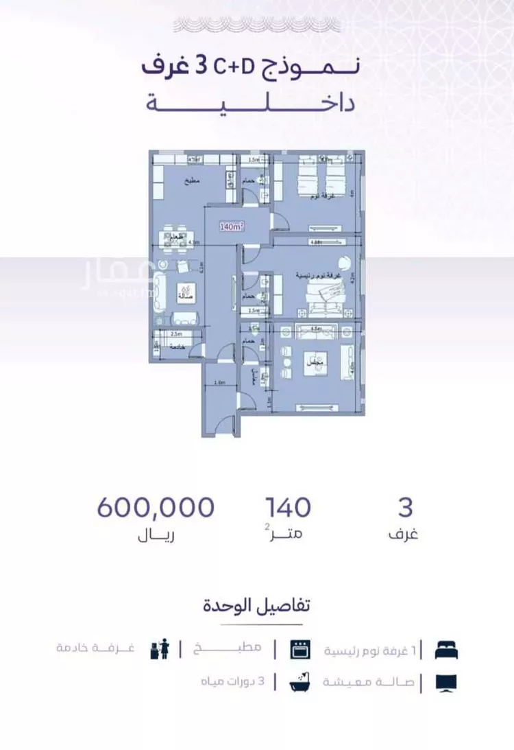 شقة للبيع في شارع خضر افندي, حي الزهراء, مدينة جدة, منطقة مكة المكرمة صورة 2