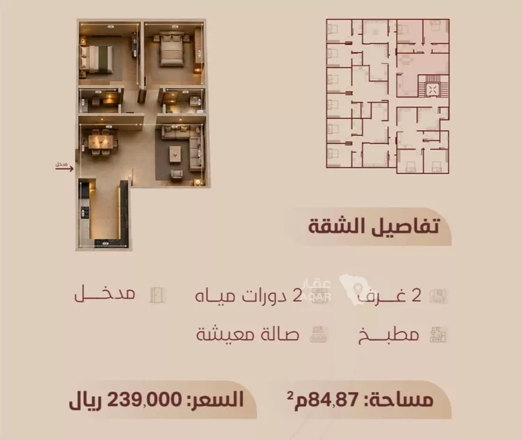 شقة للبيع في شارع ابي بكر الواسطي, حي الريان, مدينة جدة, منطقة مكة المكرمة صورة 5