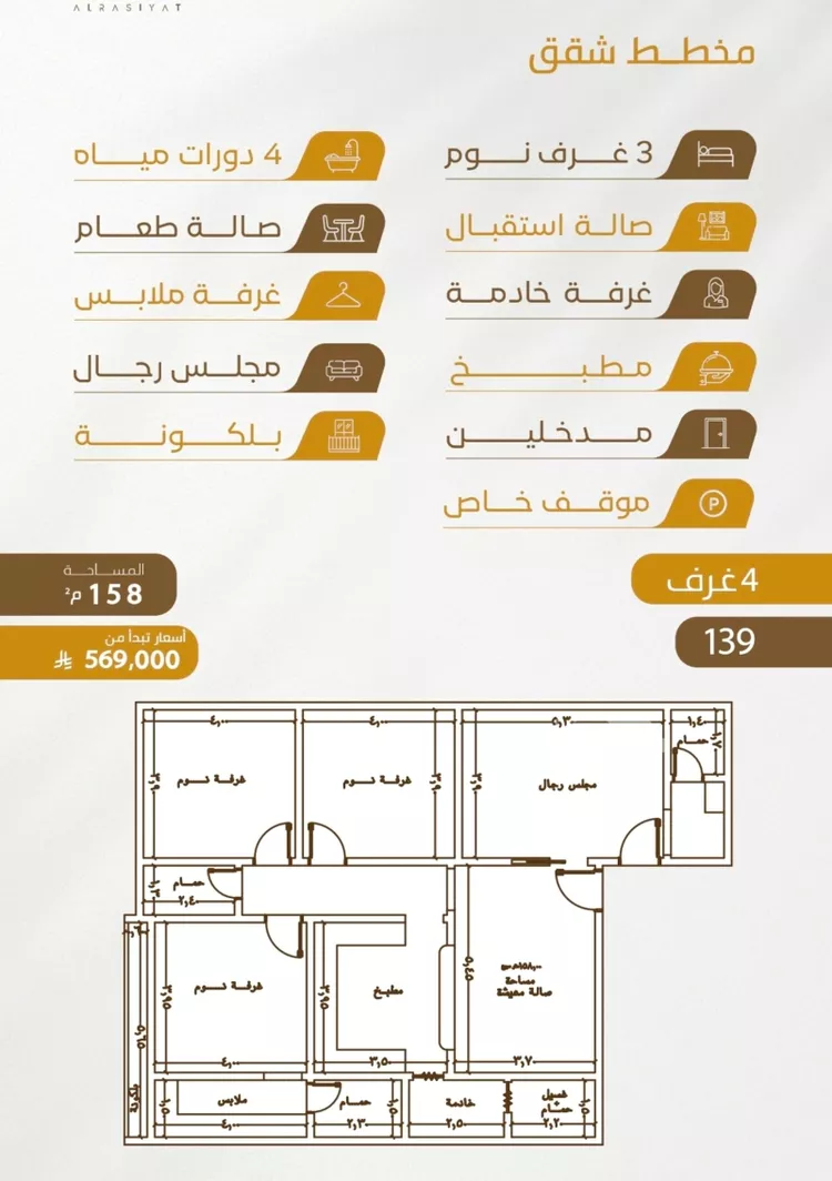 شقة للبيع في شارع معب بن عباس, حي الورود, مدينة جدة, منطقة مكة المكرمة 9