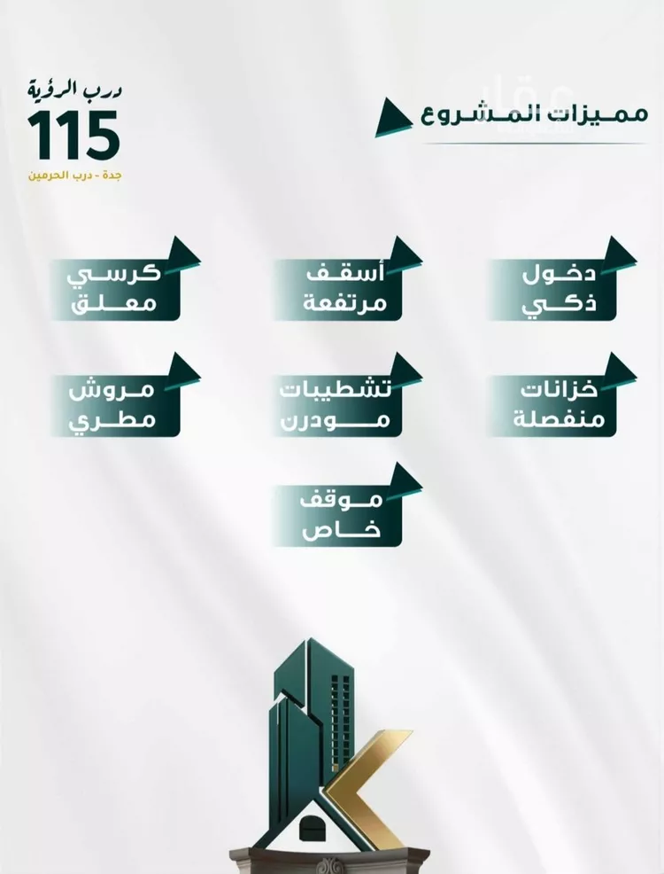 شقة للبيع في شارع طريق الملك عبدالله, حي الفيحاء, مدينة جدة, منطقة مكة المكرمة صورة 2