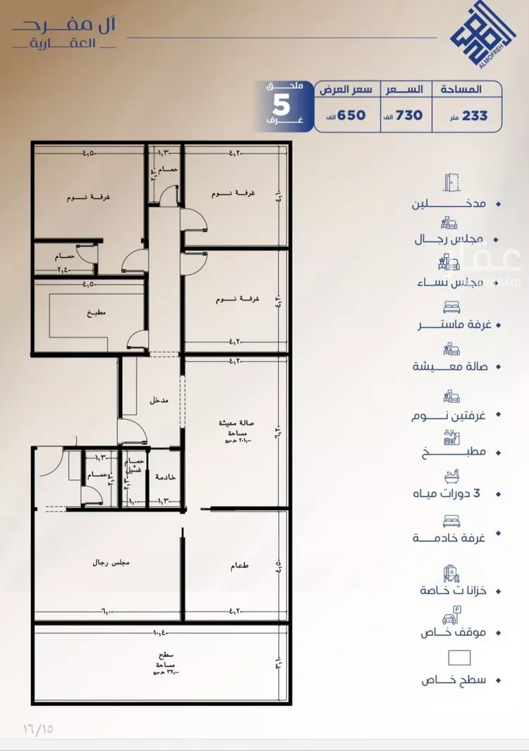 شقة للبيع في شارع العكرش, حي النزهة, مدينة جدة, منطقة مكة المكرمة