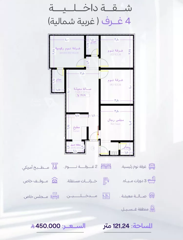 شقة للبيع في حي أبحر الجنوبية, مدينة جدة, منطقة مكة المكرمة صورة 3