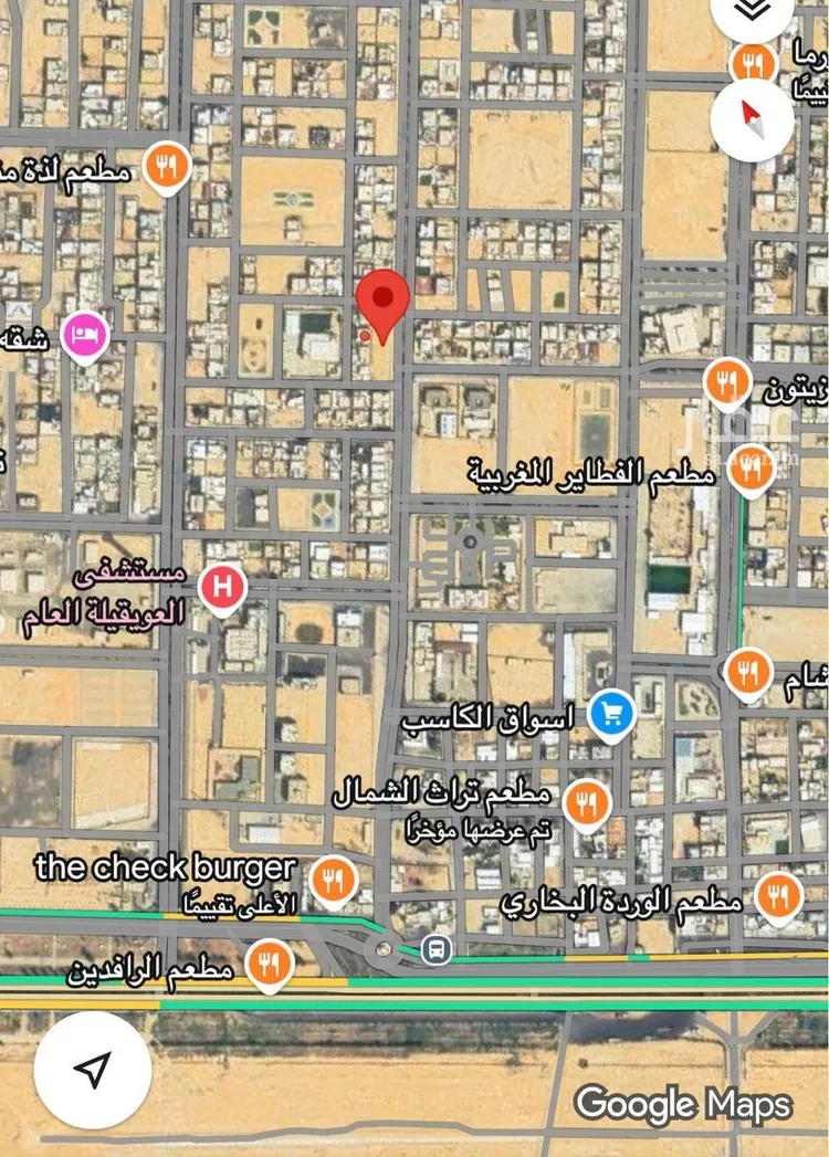 أرض للبيع في شارع الامير سلطان بن عبد العزيز, حي الخليج, مدينة العويقيلة, منطقة الحدود الشماليه