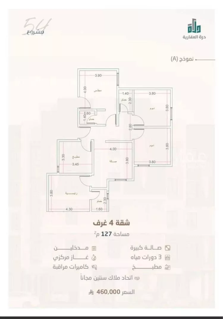 شقة للبيع في شارع ابن أبي خالد, حي الريان, مدينة جدة, منطقة مكة المكرمة صورة 2