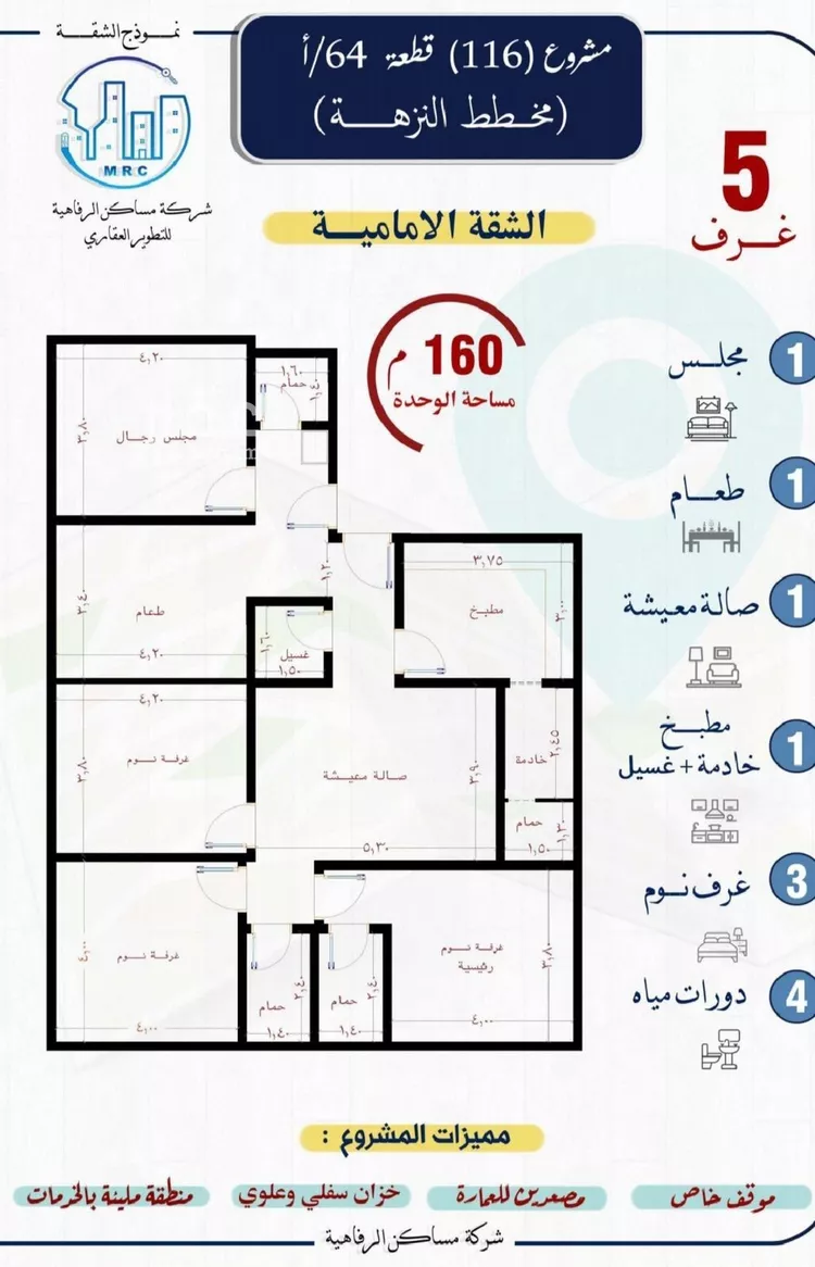 شقة للبيع في شارع نبهان الثمار, حي النزهة, مدينة جدة, منطقة مكة المكرمة