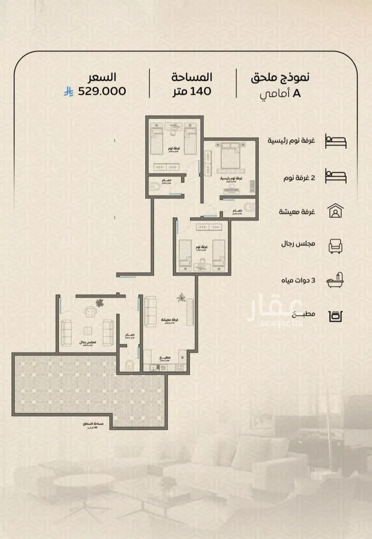 شقة للبيع في شارع عمر بن الحاجب, حي الريان, مدينة جدة, منطقة مكة المكرمة صورة 5