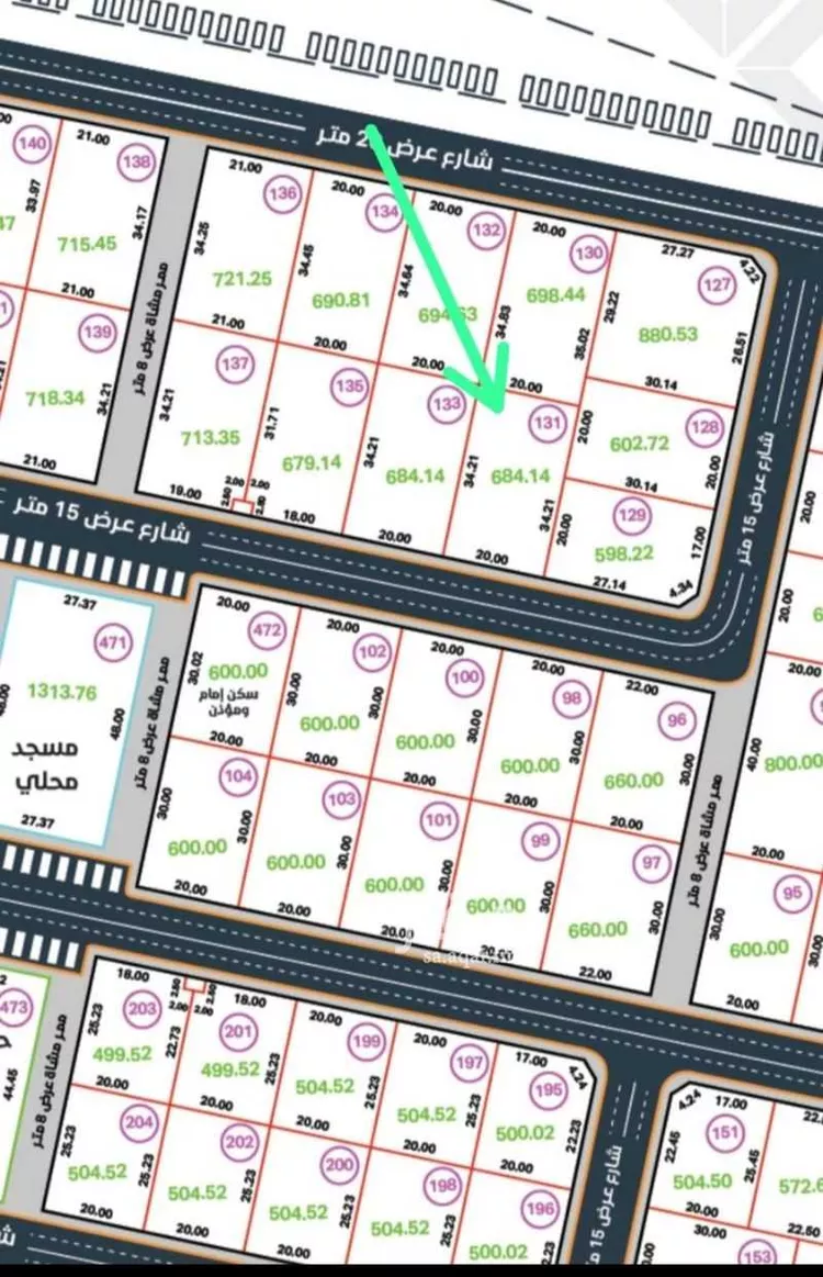 أرض للبيع في شارع 22854453, حي قرية الجثامية, مدينة حائل, منطقة حائل صورة 2