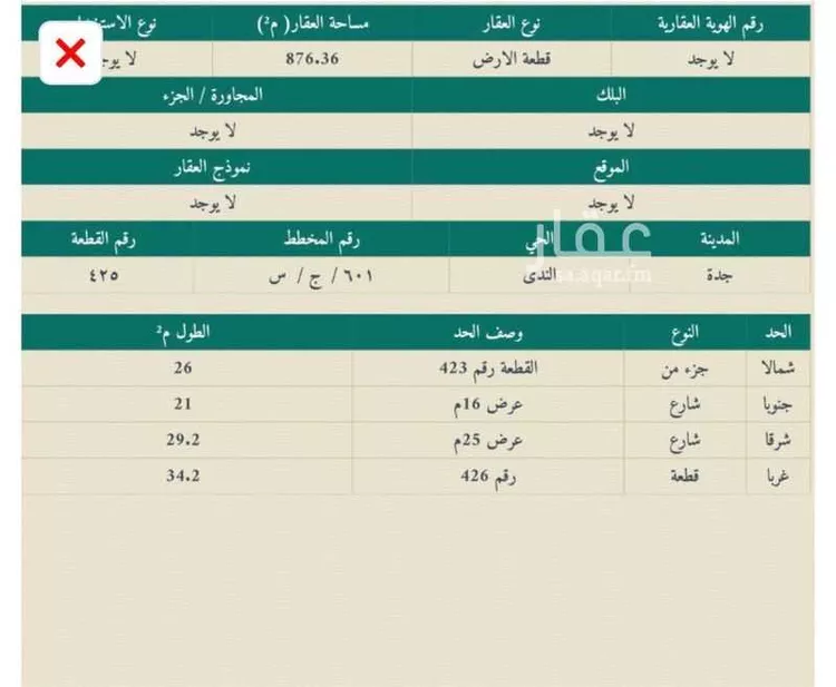 أرض للبيع في ذهبان ، جدة