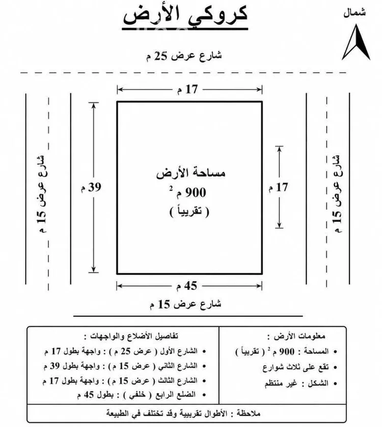 أرض للبيع في شارع القمرية, حي الجال, مدينة الطائف, منطقة مكة المكرمة