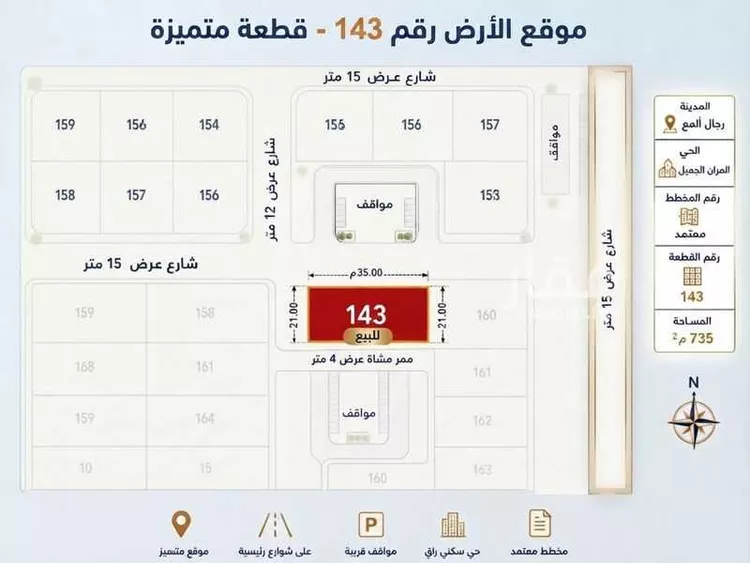أرض للبيع في حي الحبيل, مدينة الحبيل, منطقة عسير صورة 3