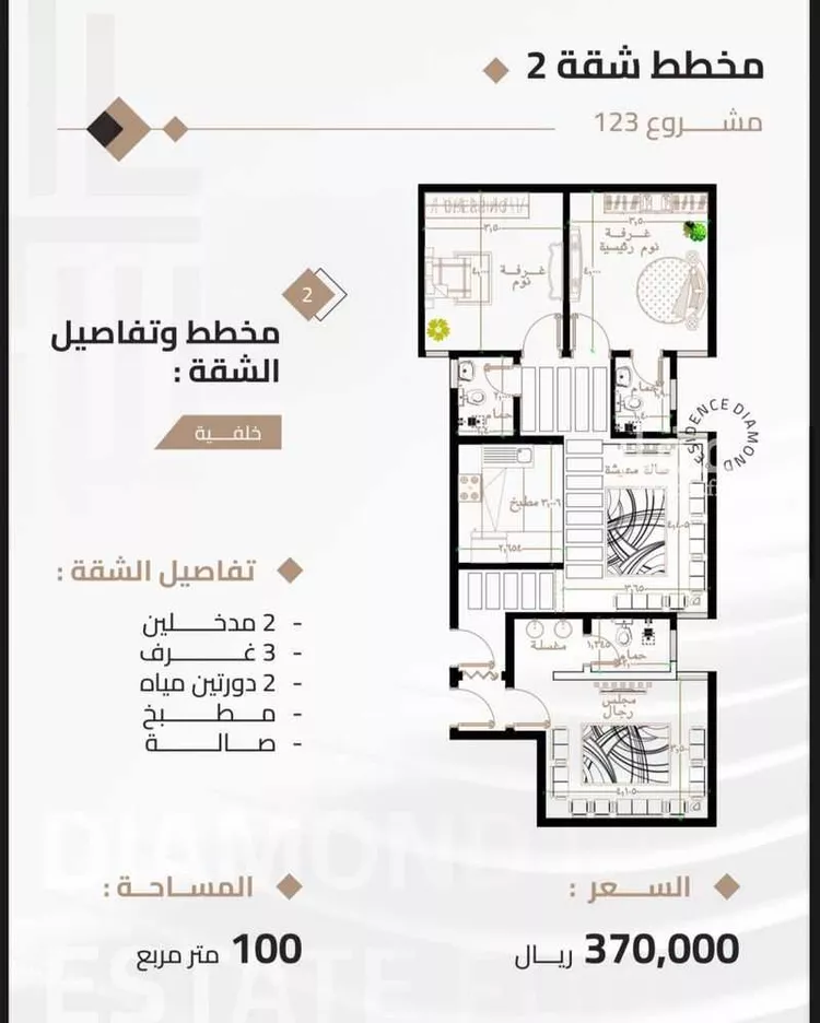 شقة للبيع في شارع ثوبان النبوى رضى الله عنه, حي بطحاء قريش, مدينة مكة المكرمة, منطقة مكة المكرمة صورة 2