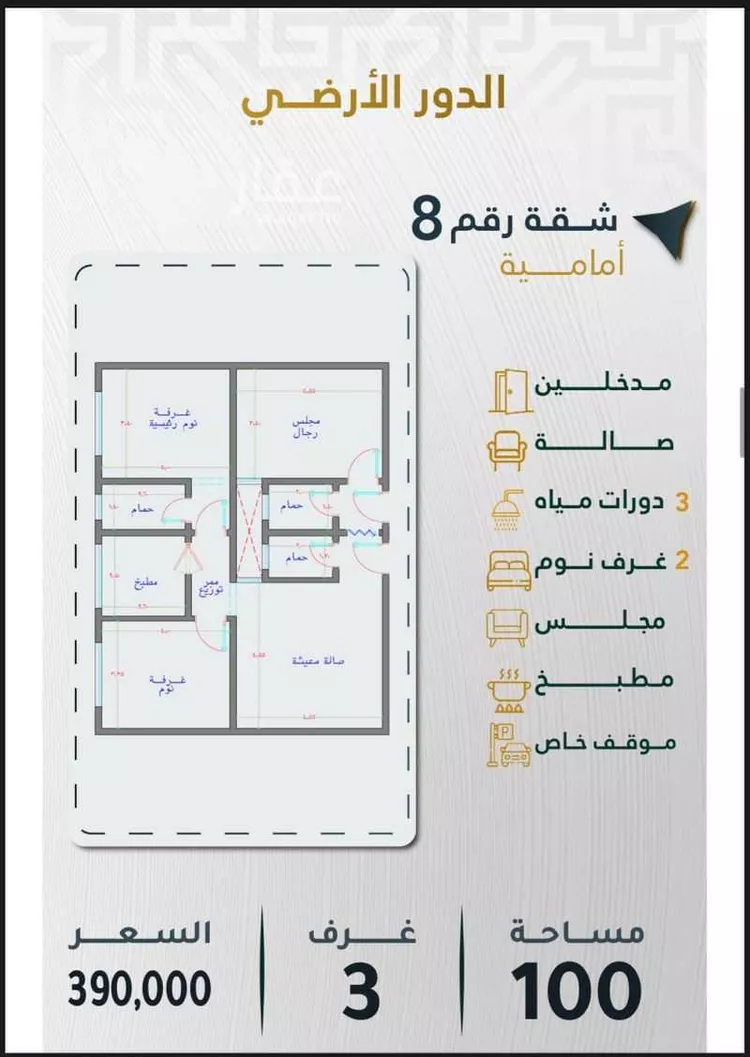 شقة للبيع في شارع عتاب إبن أسيد رضى الله عنه, حي بطحاء قريش, مدينة مكة المكرمة, منطقة مكة المكرمة 6