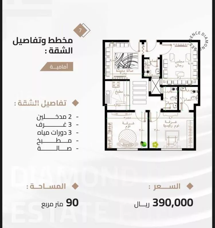 شقة للبيع في شارع ثوبان النبوى رضى الله عنه, حي بطحاء قريش, مدينة مكة المكرمة, منطقة مكة المكرمة 6