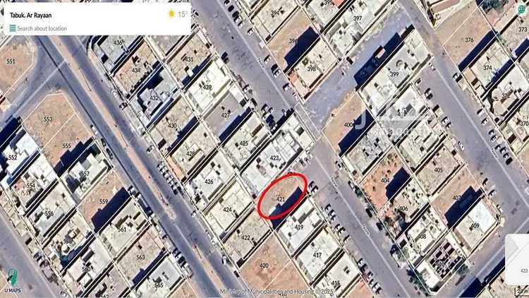 أرض للبيع في شارع محمد بن عيسي الدوسي, حي الريان, مدينة تبوك, منطقة تبوك صورة 3