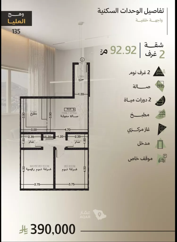 شقة للبيع في شارع رافع الاشجعي, حي أبحر الجنوبية, مدينة جدة, منطقة مكة المكرمة 2