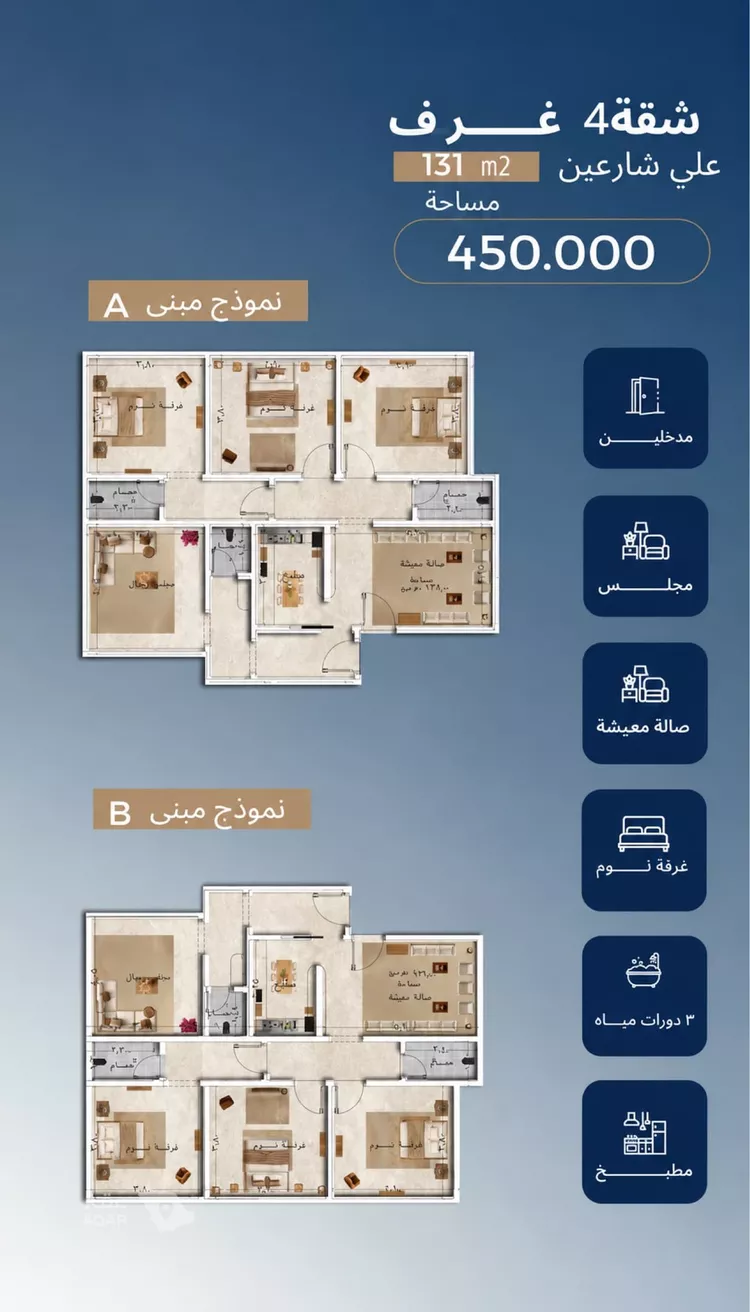 شقة للبيع في شارع قاسيون, حي الياقوت, مدينة جدة, منطقة مكة المكرمة 2