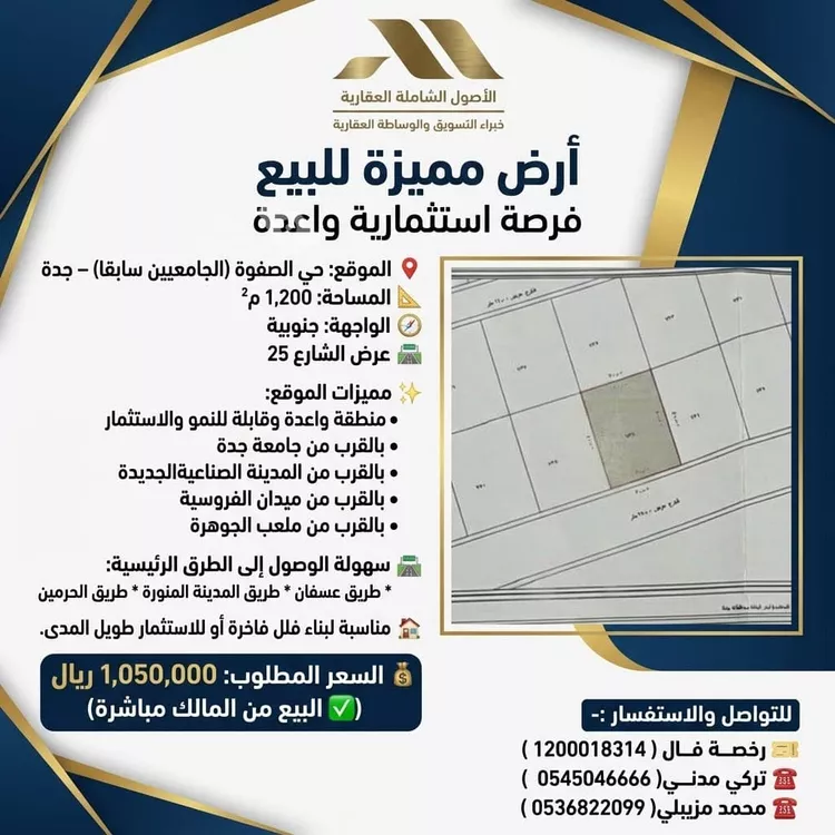 Land for Sale in Jeddah Al Riyadh
