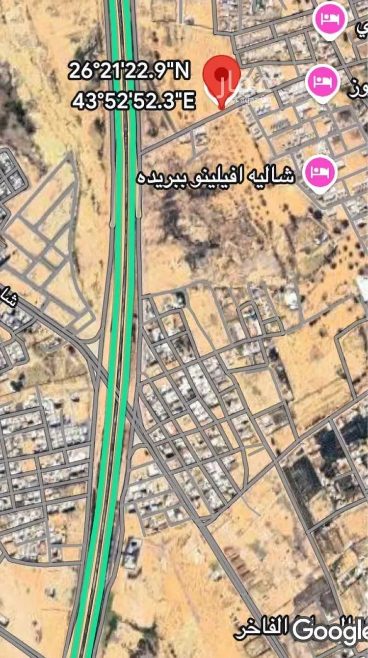 أرض للبيع في شارع الشفق, حي الشفق, مدينة بريدة, منطقة القصيم